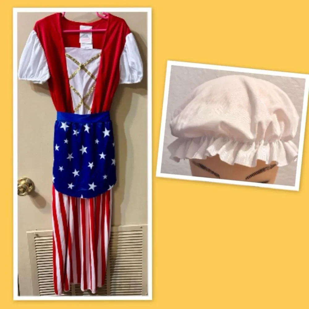 NOVELTIES INC Girls Betsy Ross Costumes ~ Size ~ Medium (8-10)